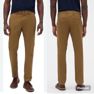 EUC Gap Essential Khaki Skinny‎ Fit Palomino Brown Chino Pants Men’s Size 33X32
